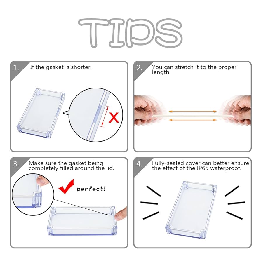 LeMotech ABS Plastic Junction Box, Dustproof Waterproof IP65